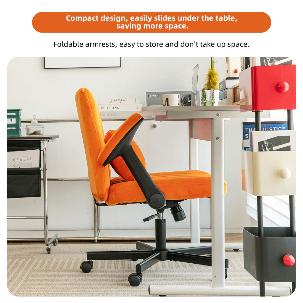Criss Cross Armrest Office Chair With Wheels