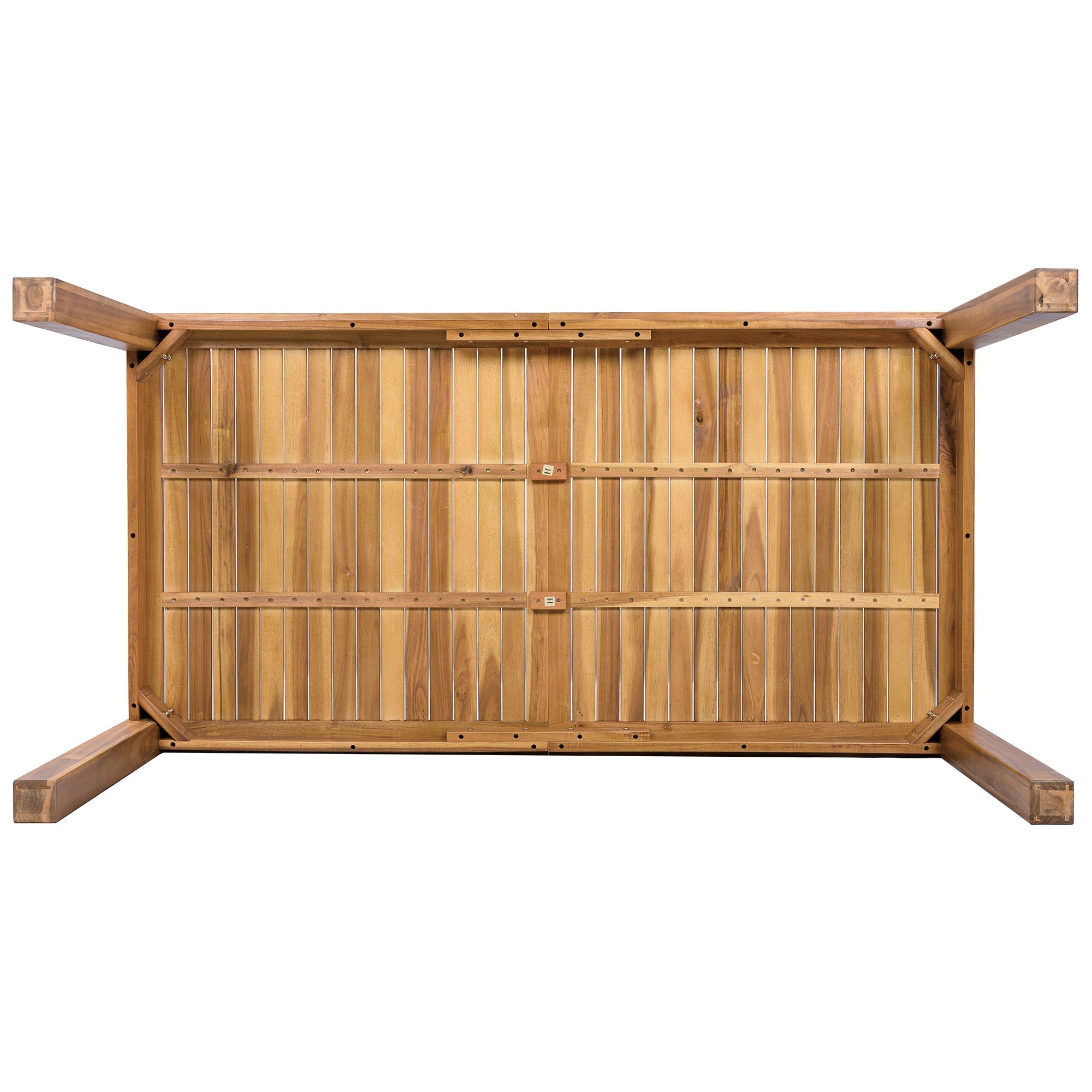TOPMAX Patio 5pcs Wooden Dining Table Set