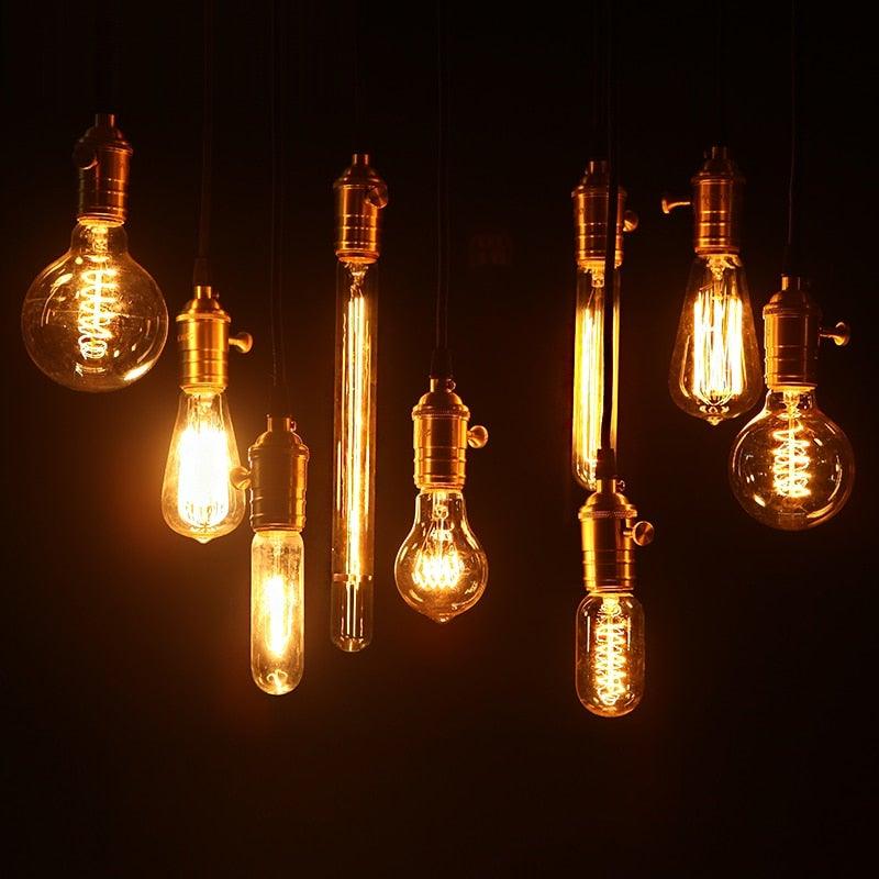 Dimmable Light Bulb Retro Vintage Edison Bulb Incandescent Ampoule Bulbs Vintage Edison Lamp Retro Light Vintage Bulbs Modern Style Square Spiral Filament Incandescent Light