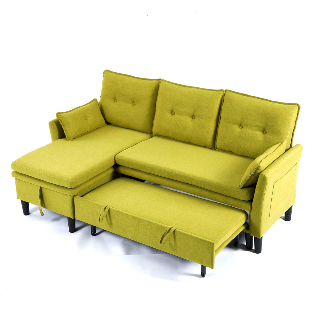 L-Shaped Reversible Chaise Sectional Sofa With Storage