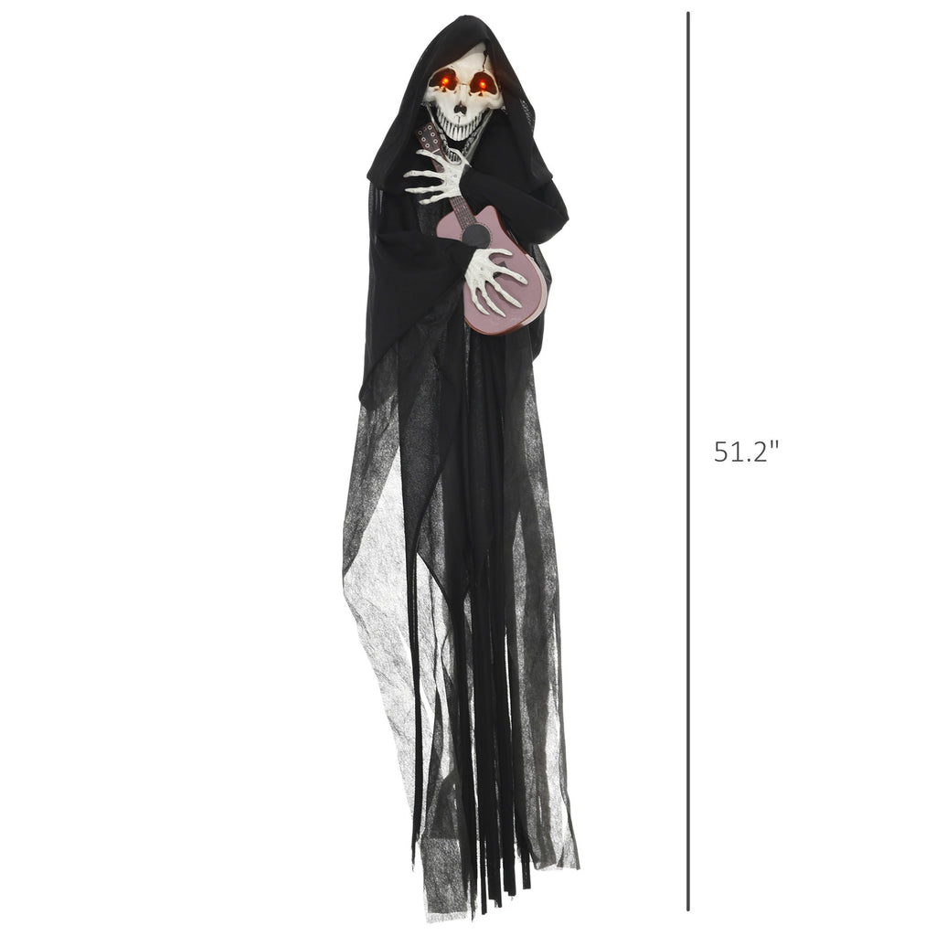 Guitar-Playing Grim Reaper Outdoor Halloween Decoration