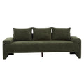 Algora 84.5 in. 3 Seater Modern Upholstered Velvet Sofa, Moss