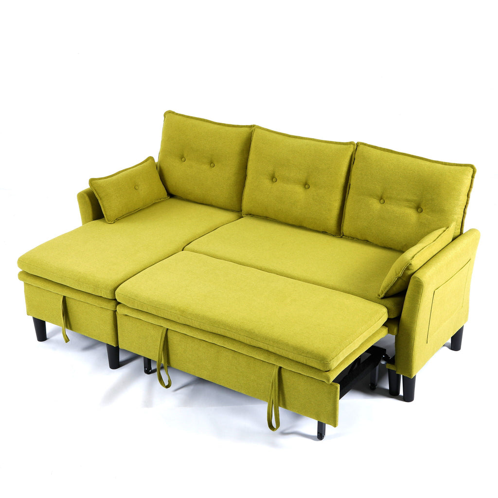 L-Shaped Reversible Chaise Sectional Sofa With Storage