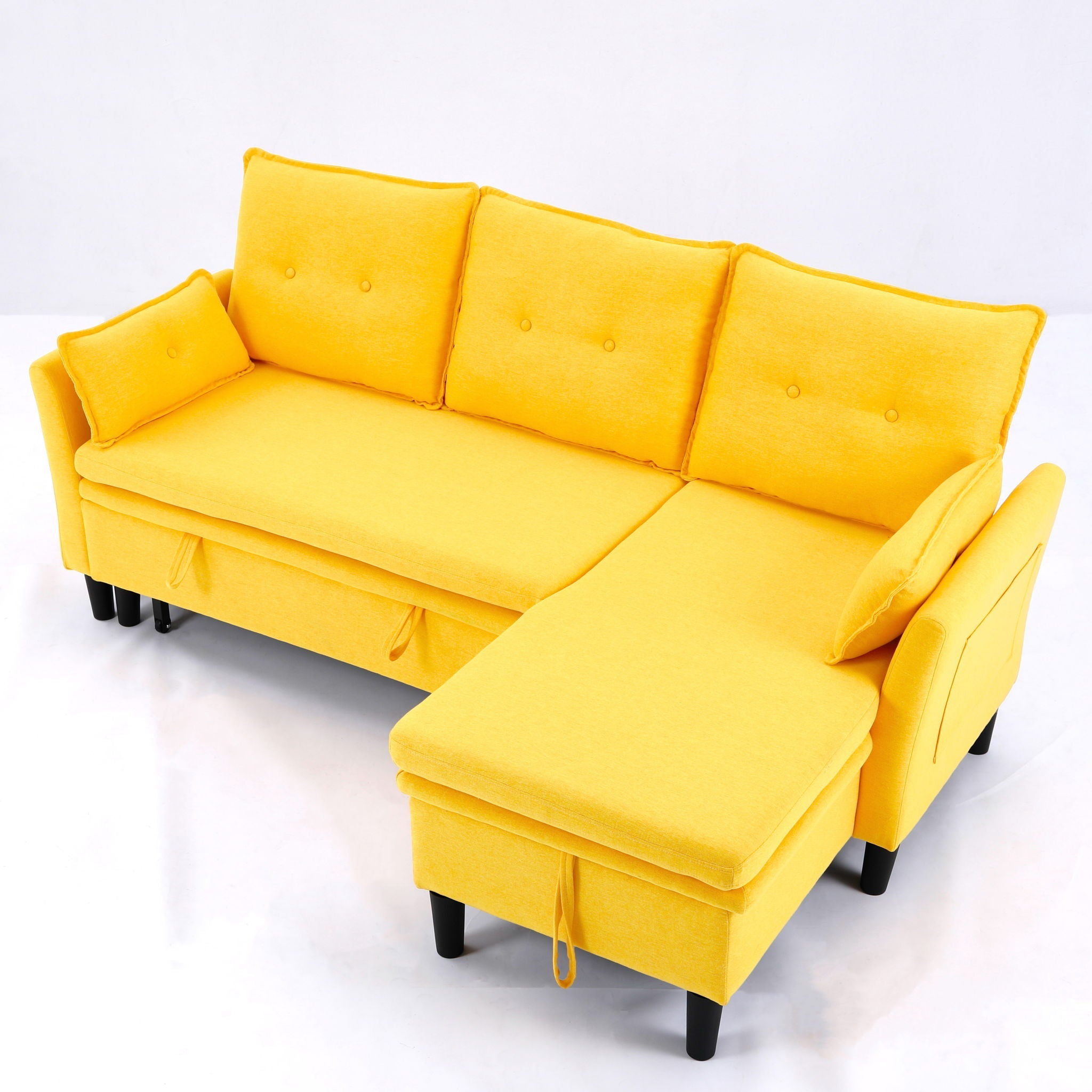 L-Shaped Reversible Chaise Sectional Sofa With Storage