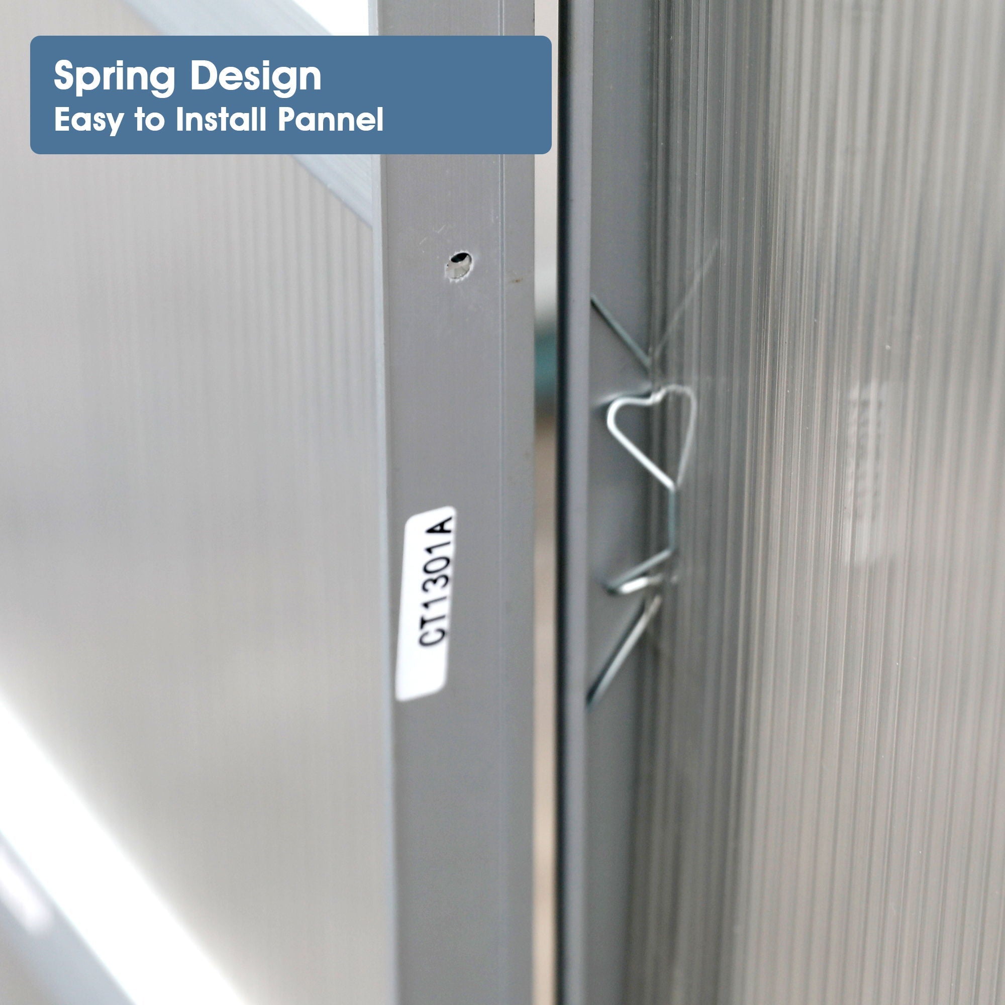 Walk-In Polycarbonate house & Roof Vent, Sliding Doors, Aluminum Hobby Hot House For Outdoor