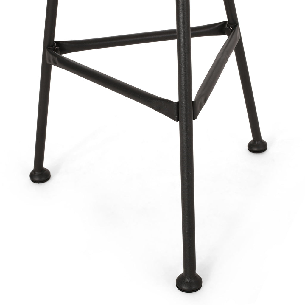Petrichor Outdoor Side Table with Tempered Glass and Steel Frame