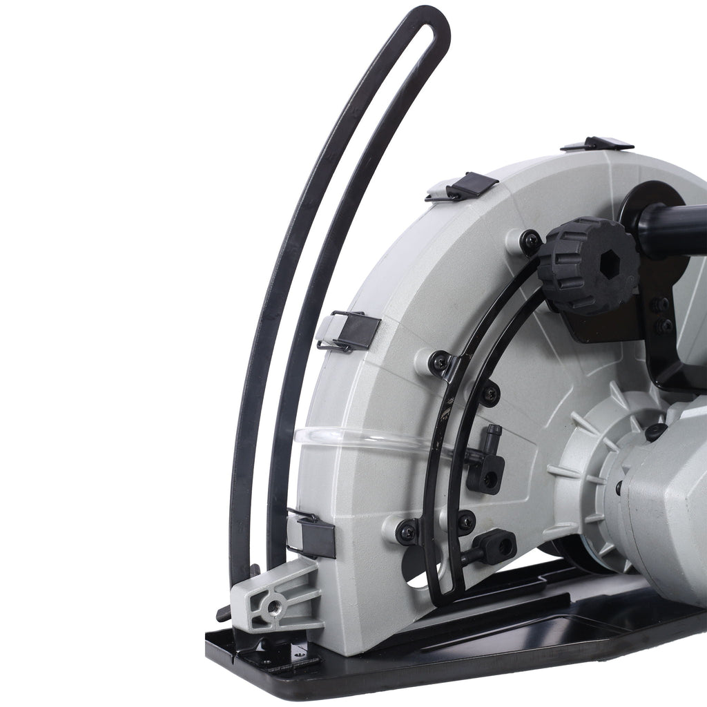Portable Electric Corded Circular Concrete Saw 14" Wet / Dry Cutter 2600W Green Steel With Water Line & Guide Roller - Green