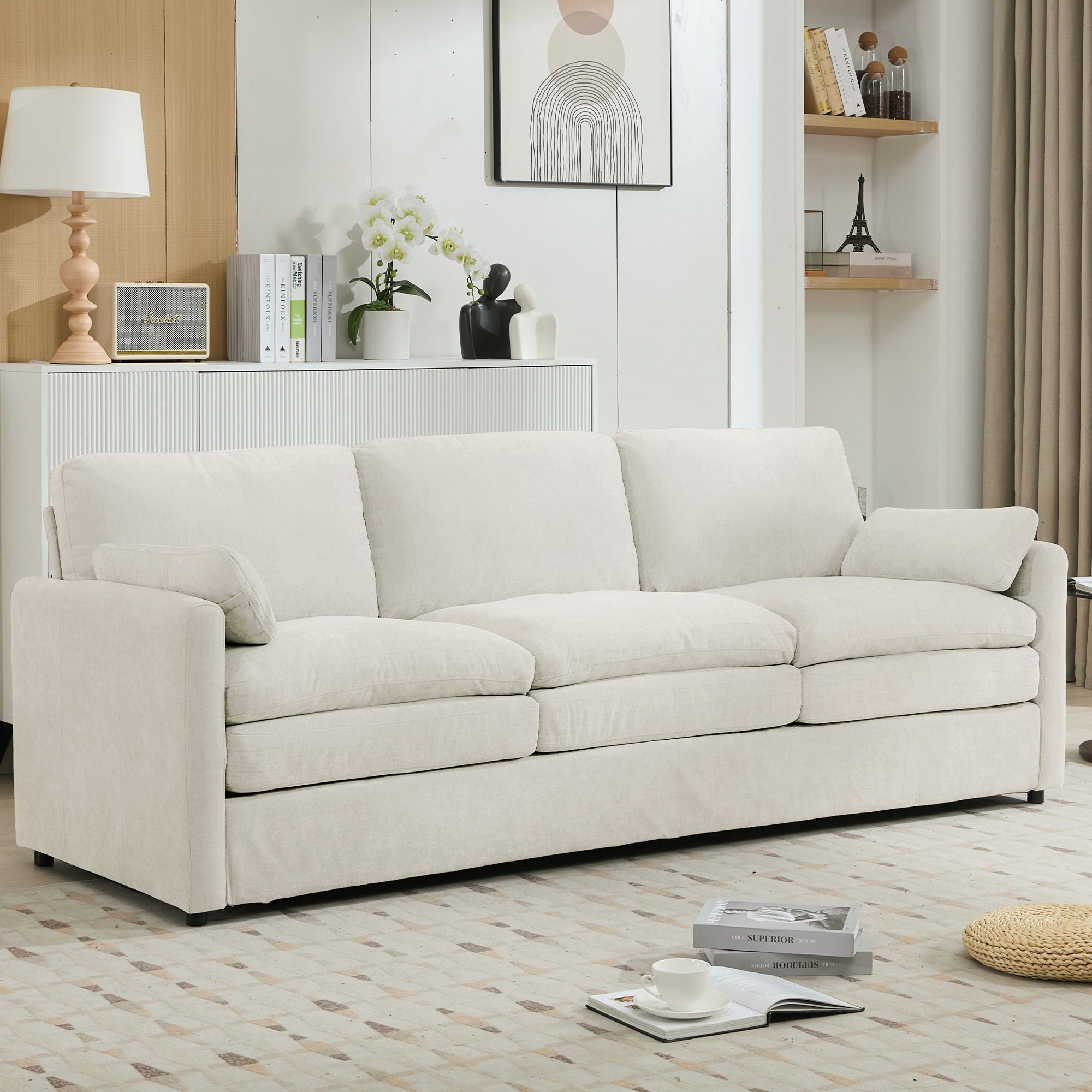 Cozy Upholstered 3 Seater Sofa Cushion For Living Room