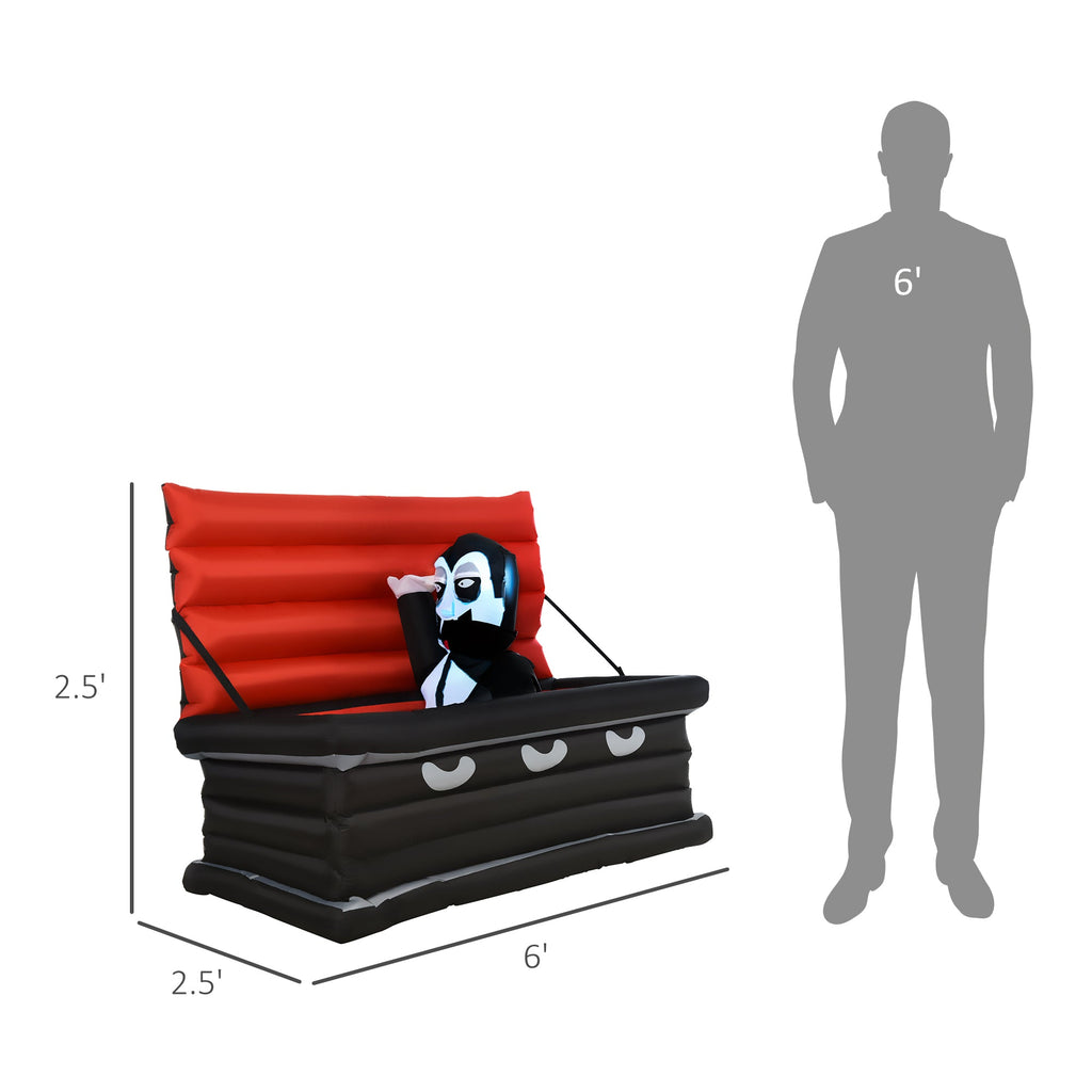Vampire and Giant Coffin Halloween Inflatable Decoration