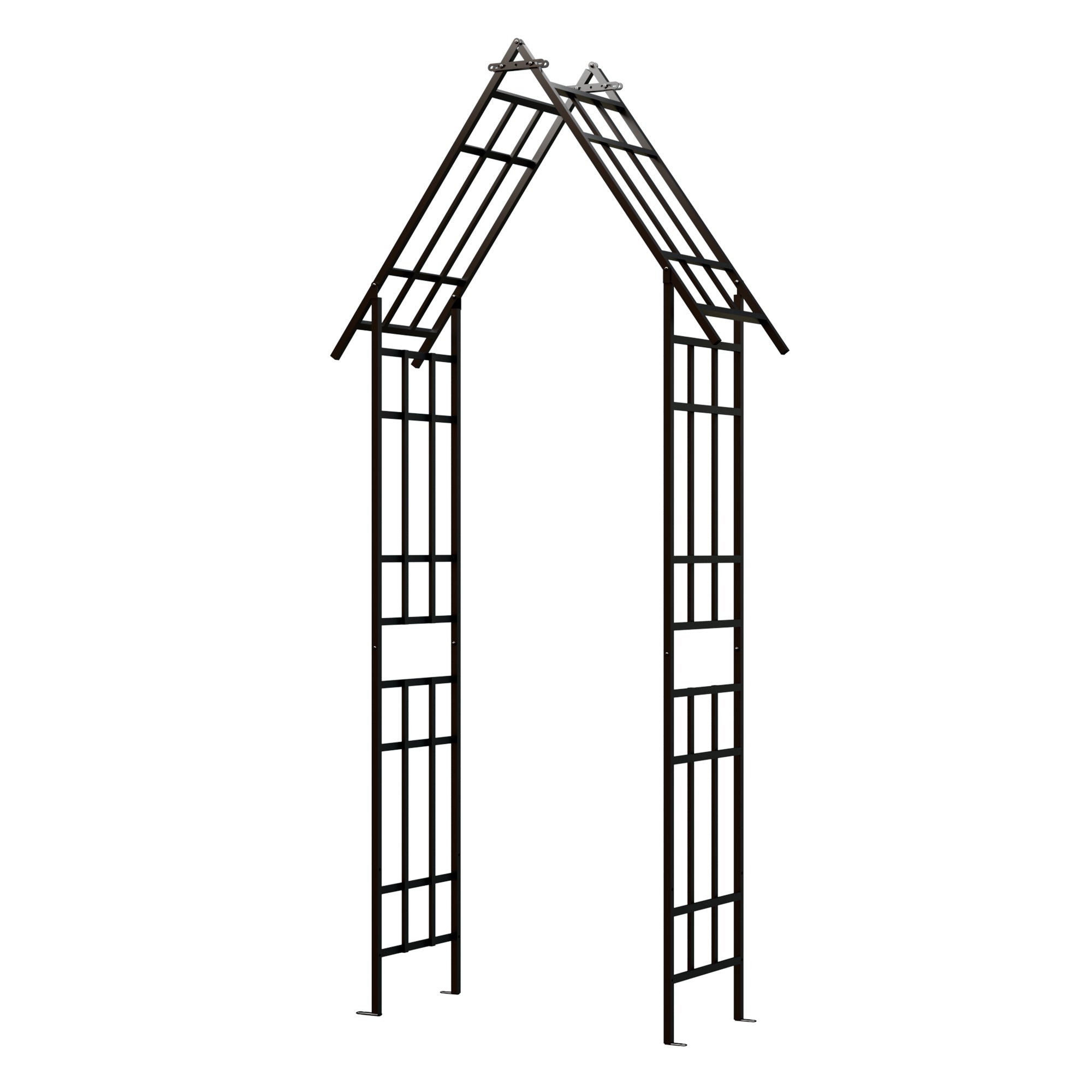 Metal Garden Arch with Adjustable Width for Climbing Plants