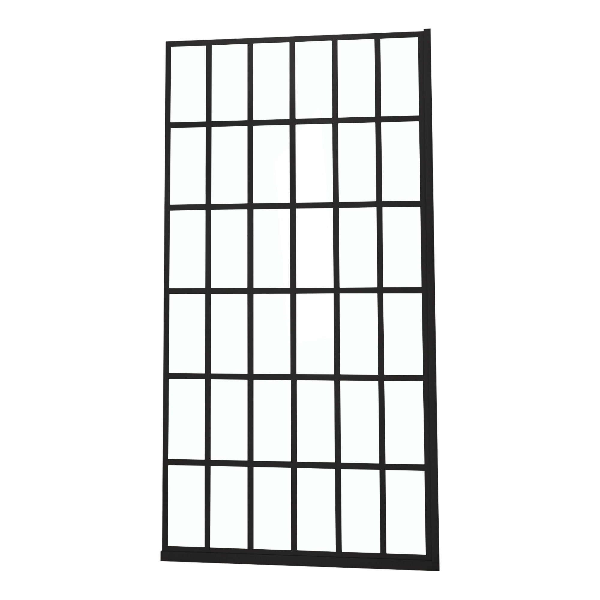 Frameless Fixed Shower Door, Open Entry Design