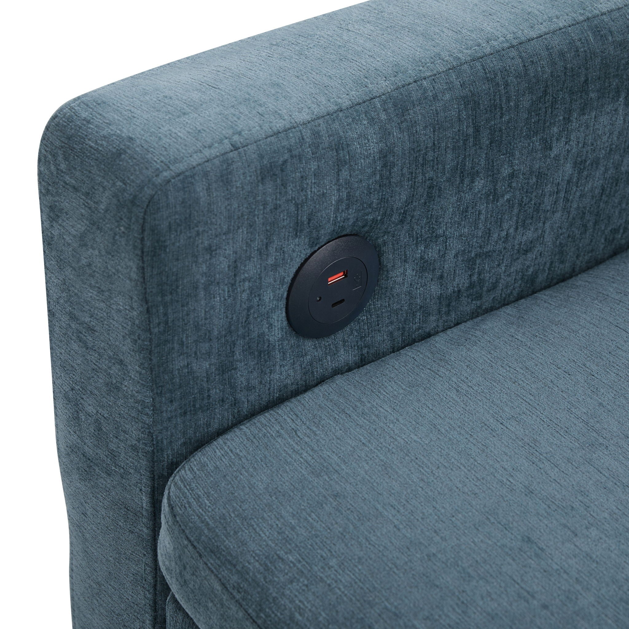 Convertible Sofa Bed Loveseat With Adjustable Backrest And USB Ports