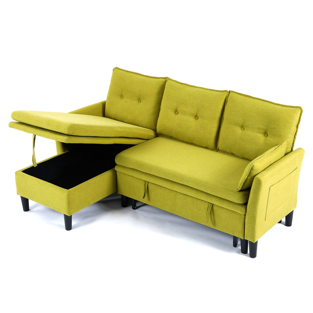 L-Shaped Reversible Chaise Sectional Sofa With Storage
