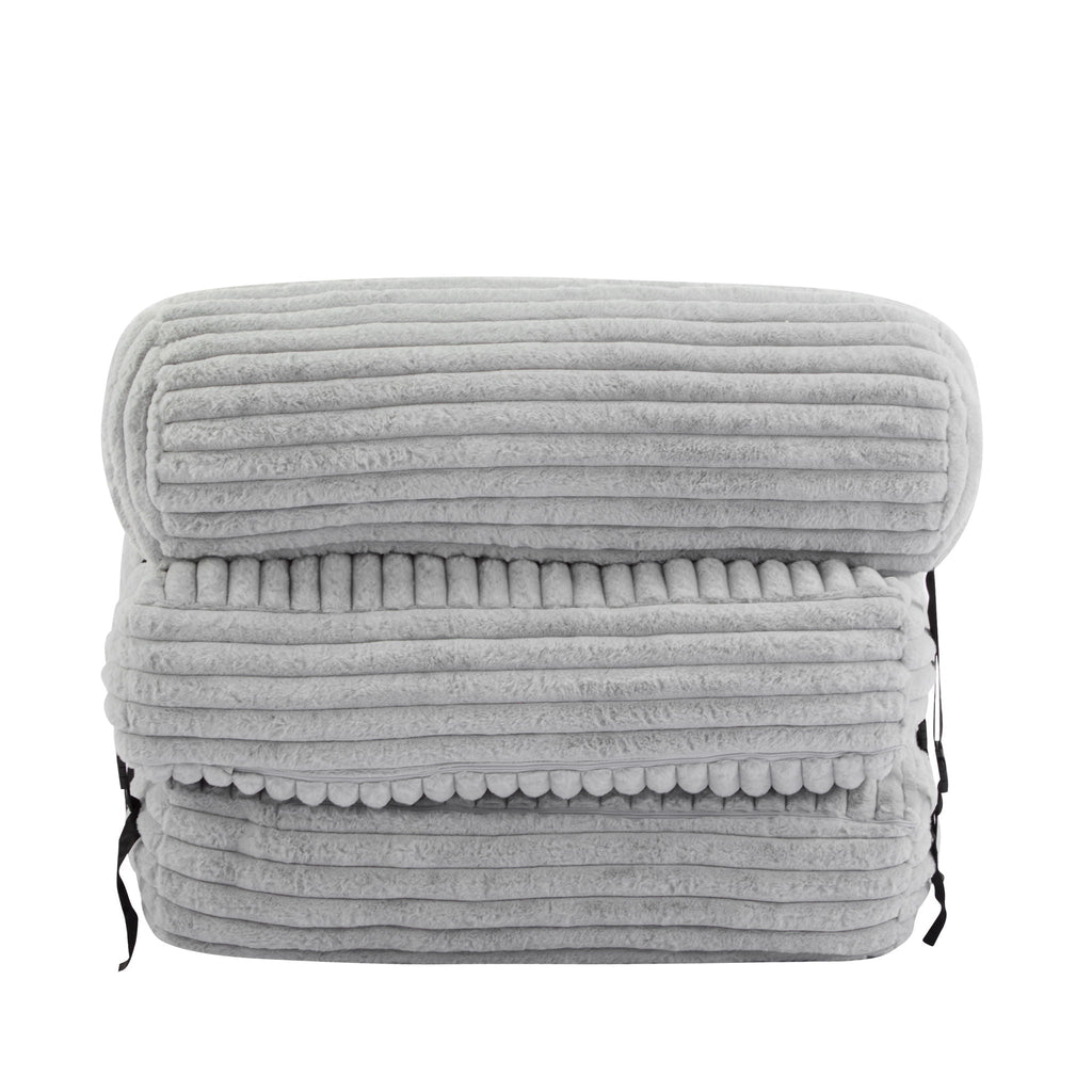 Latina Indoor Foldable Bean Bag Lounge Chair - Light Gray