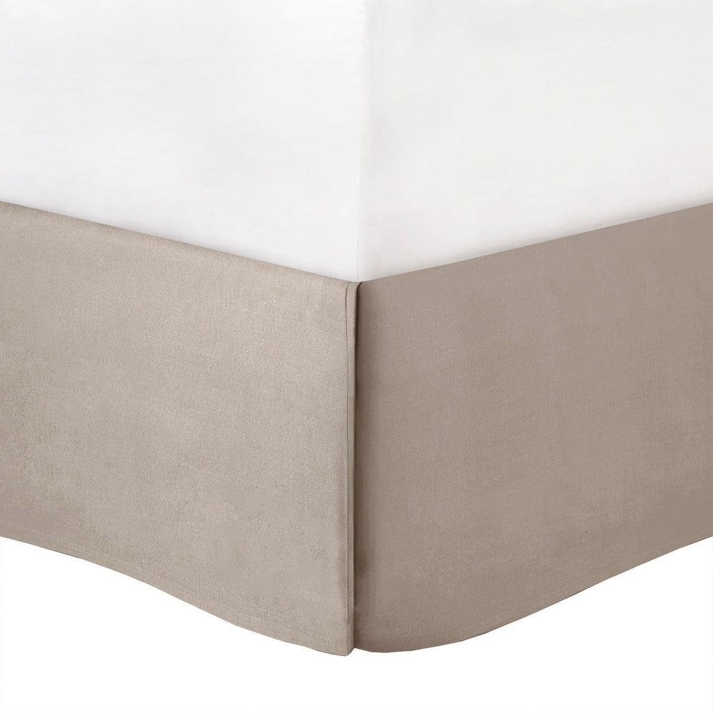 7 Piece Tufted Comforter Set Taupe Queen