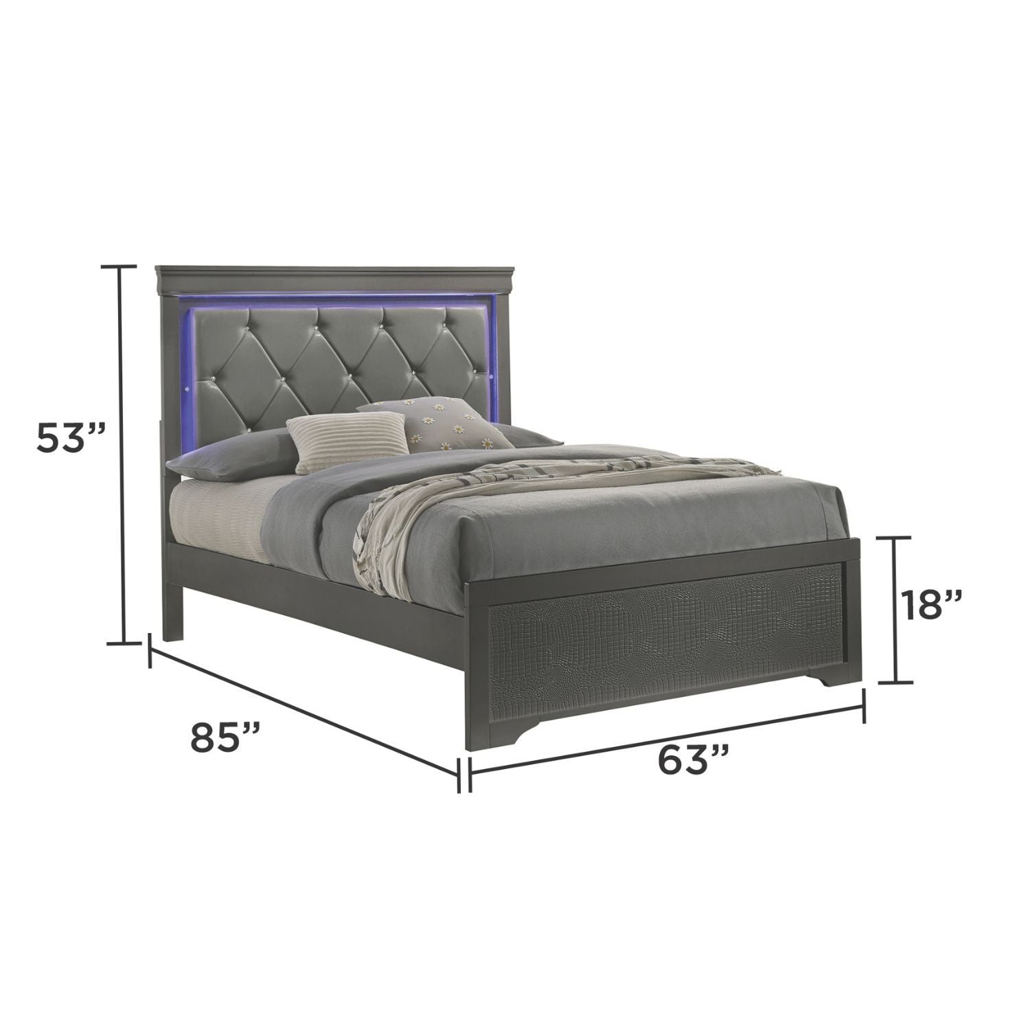 Blaze - Bedroom Set With LED Headboard