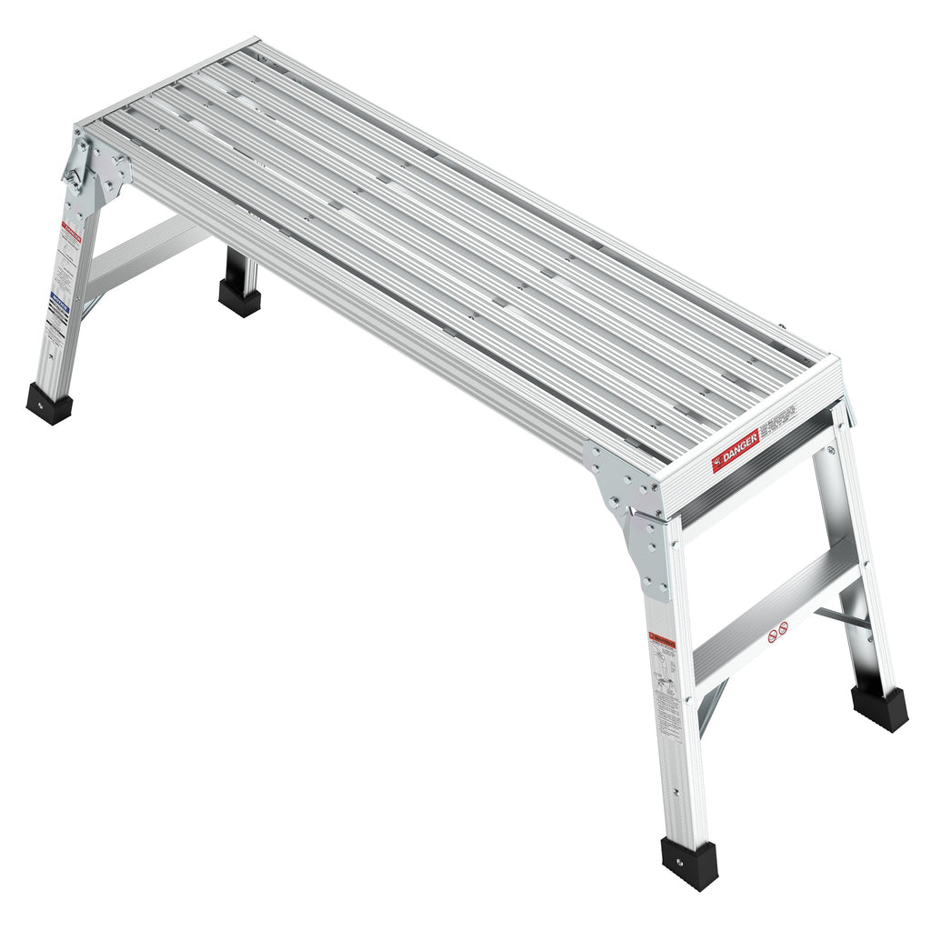 Work Platform Aluminum Portable Bench Folding Ladder