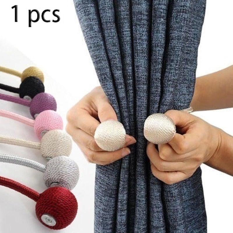 Magnetic Pearl Ball Curtain Tiebacks Accessories Holdbacks Buckle Accessory Buckles Clasp Clips Curtain Hook Holder Holder Clips For Home Office Window 49CM