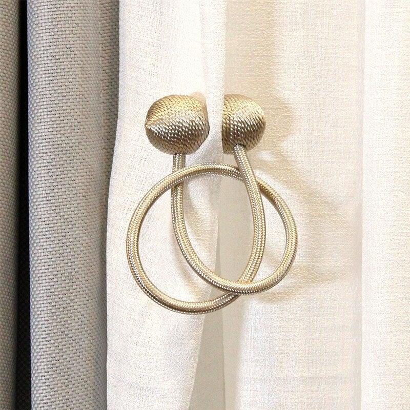 Magnetic Pearl Ball Curtain Tiebacks Accessories Holdbacks Buckle Accessory Buckles Clasp Clips Curtain Hook Holder Holder Clips For Home Office Window 49CM