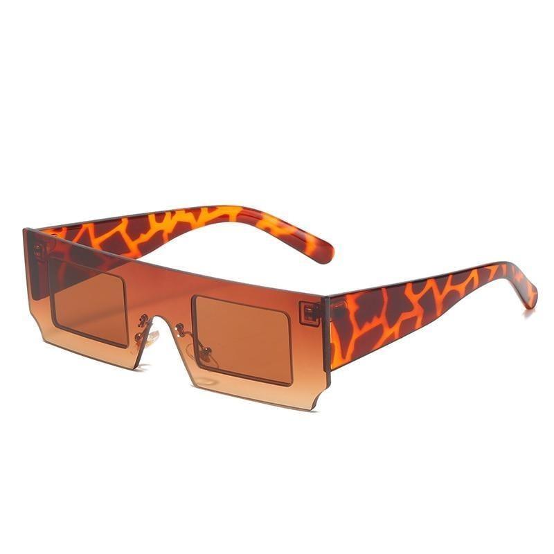 Rectangle Sunglasses for Women Retro Trendy Fashion Glasses Oval Lenses Narrow Thin Square Frame with UV400 Protection Decent Contrast Color Slice Box Style Glasses In Ocean Color  Sunglasses For Men & Women