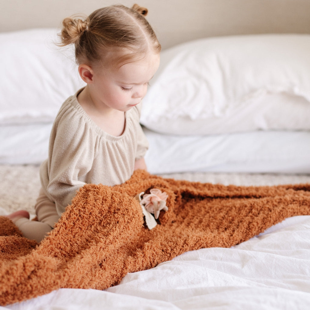 Ribbed Bamboni® Receiving Blanket 30x40 Inch Microfiber