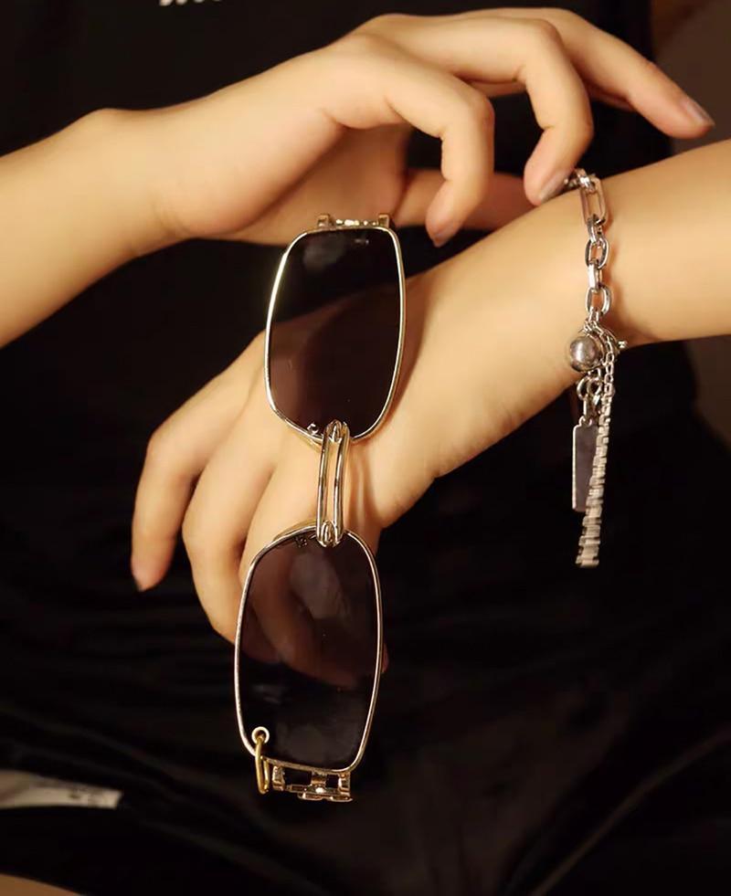 Stylish Fashionable Women Sunglasses Trending & Luxury  Square Popular Design Men Glasses New Vintage Metal Black Comfortable Lenses Outdoor Travel Driving Sunglasses